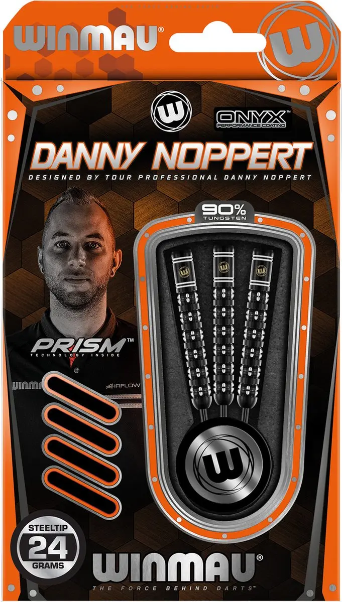 Winmau Danny Noppert Freeze: Edition Steeltip Tungsten Dartpijlen 24g - 3 Stuks - afbeelding 6 van 6