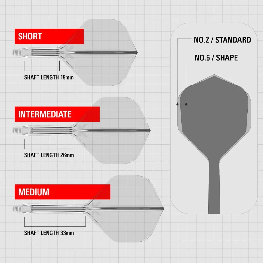 Target K-Flex Clear NO2 Dart Flights Short 19mm - 410025 - afbeelding 6 van 6