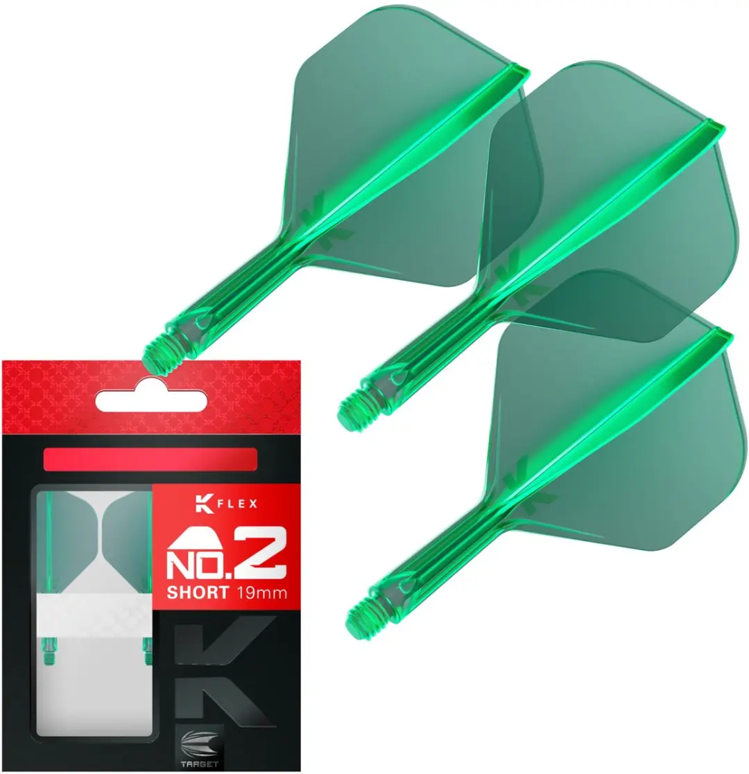 Target K-Flex Green NO2 Dart Flights 19mm