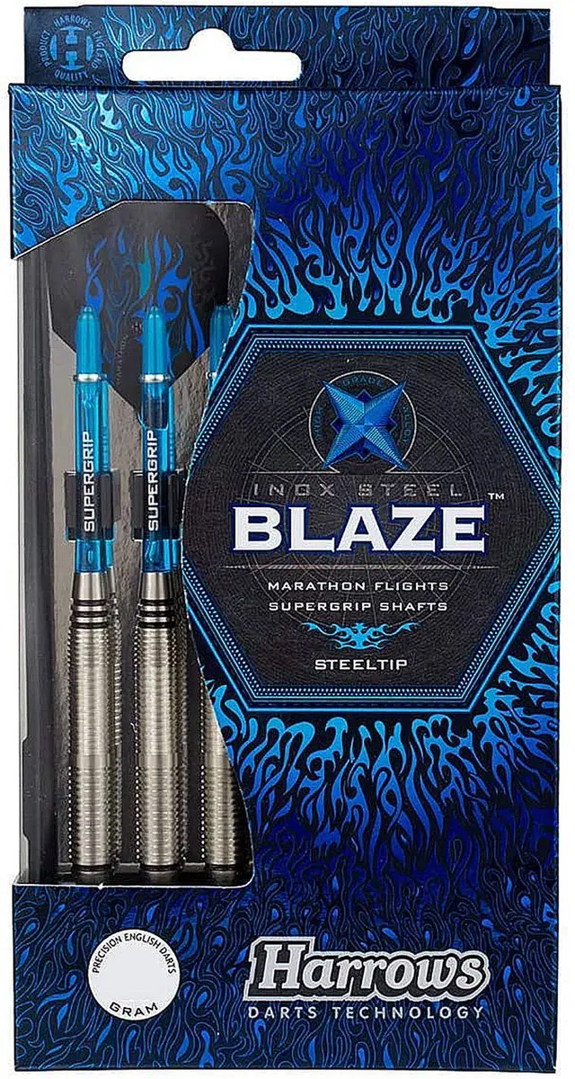 Harrows Blaze 100% Inox Steel 21gr - Blauw/Zwart - afbeelding 6 van 6