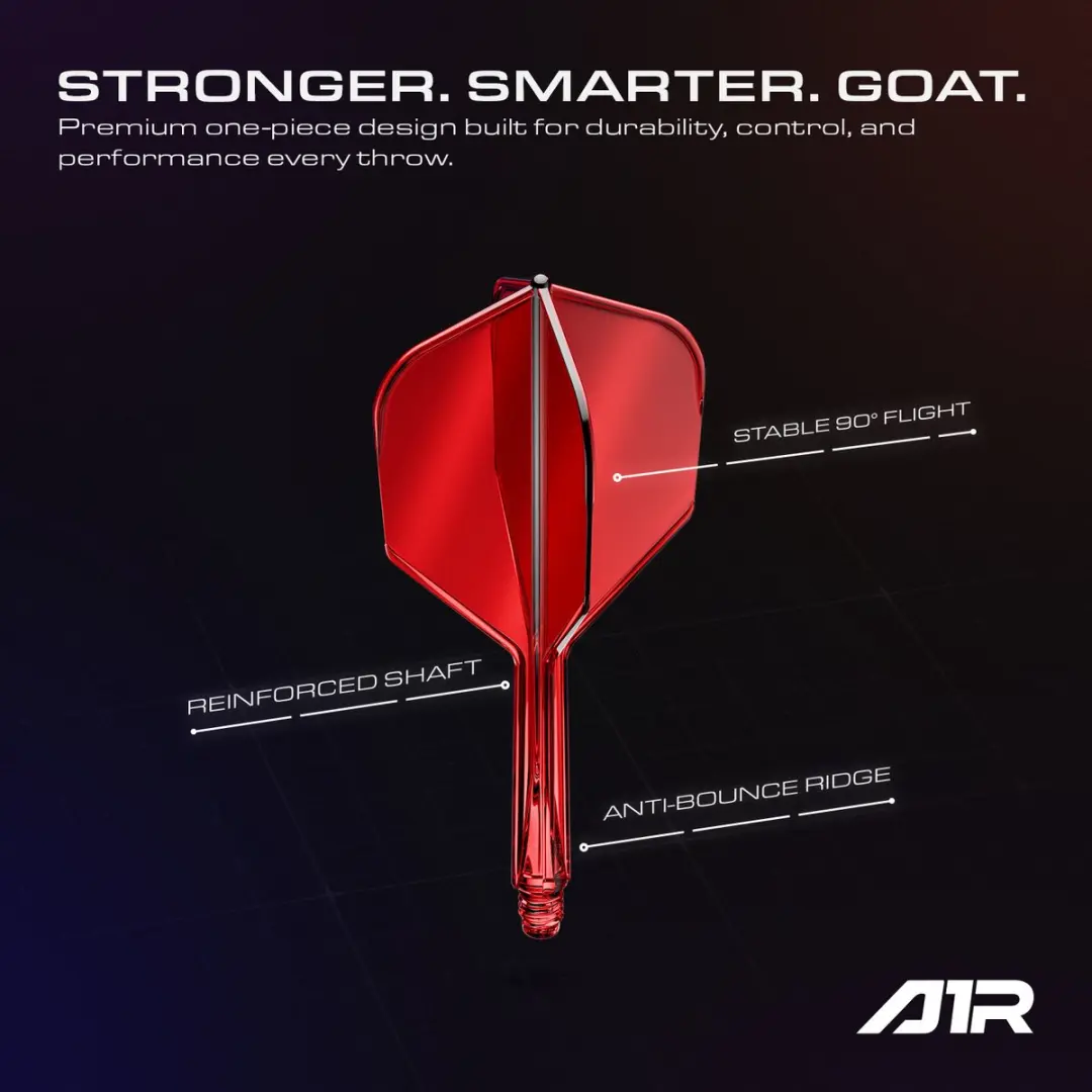 goat Air Red Clear NO6 Dart Flights