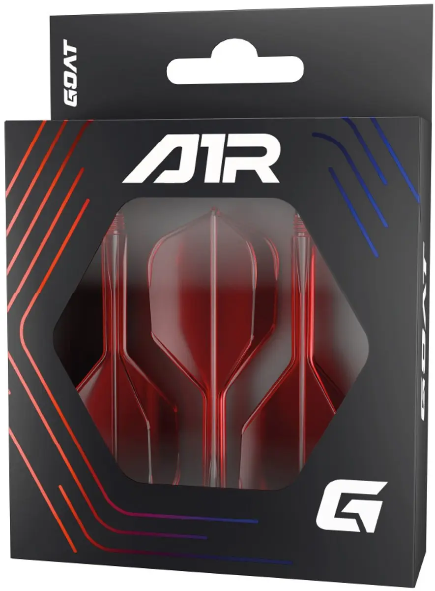 goat Air Red Clear NO6 Dart Flights - 3 Stuks