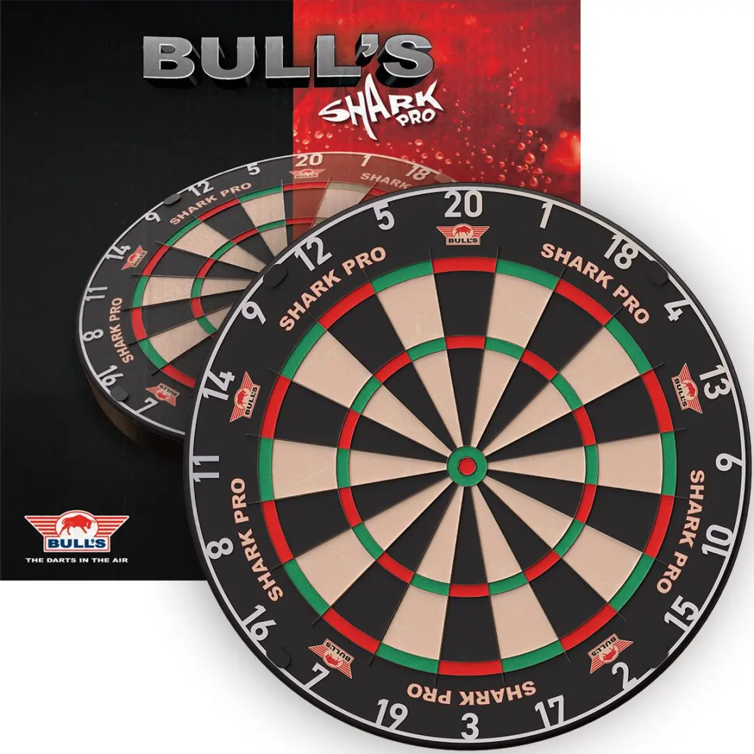 Bull's Shark Pro Dartbord BU-68012 - 45cm - Inclusief bevestiging
