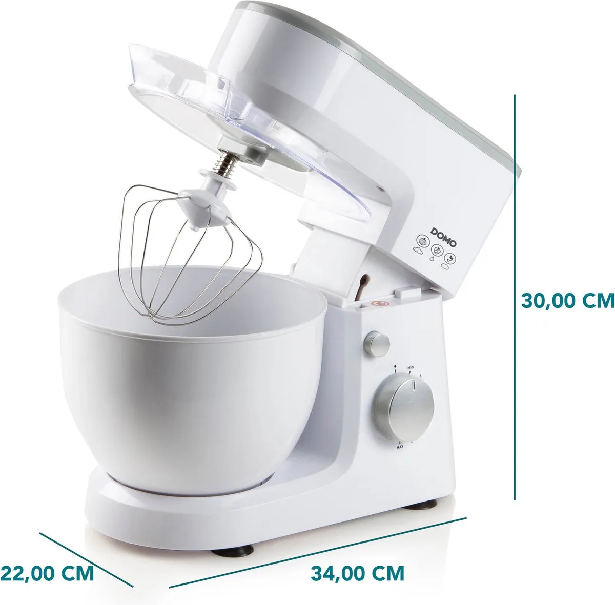 Domo DO9241KR Keukenmachine 600W - 4L - Wit