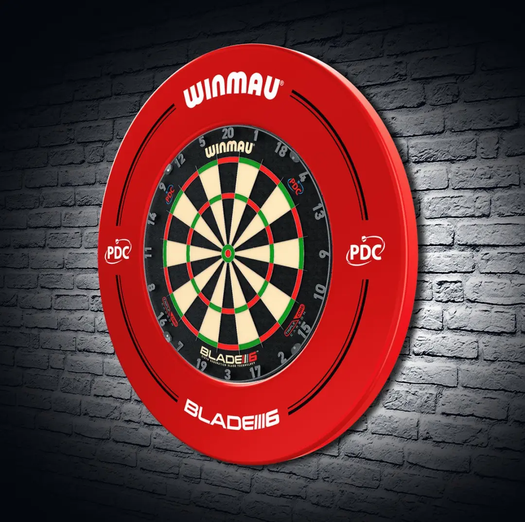 Winmau PDC Red Dart Surround - Rood - afbeelding 6 van 6