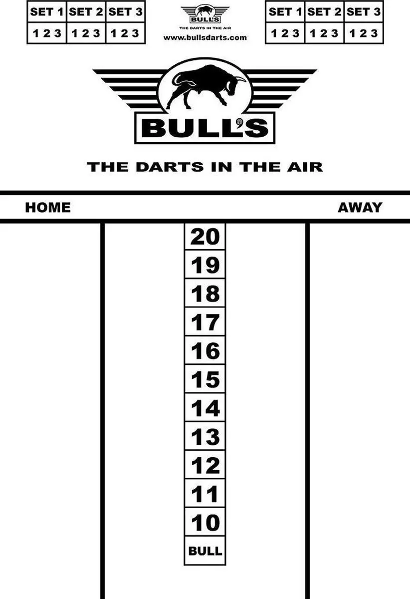 Bull's Budget Dart Scorebord 45x30
