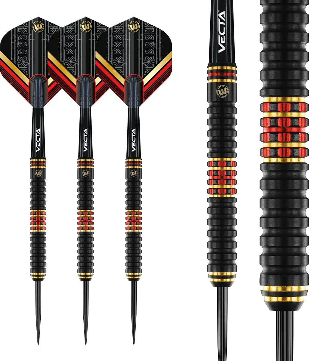 Winmau Valhalla Dual Core Dartpijlen - 3 Stuks - Rood/Zwart/Goud