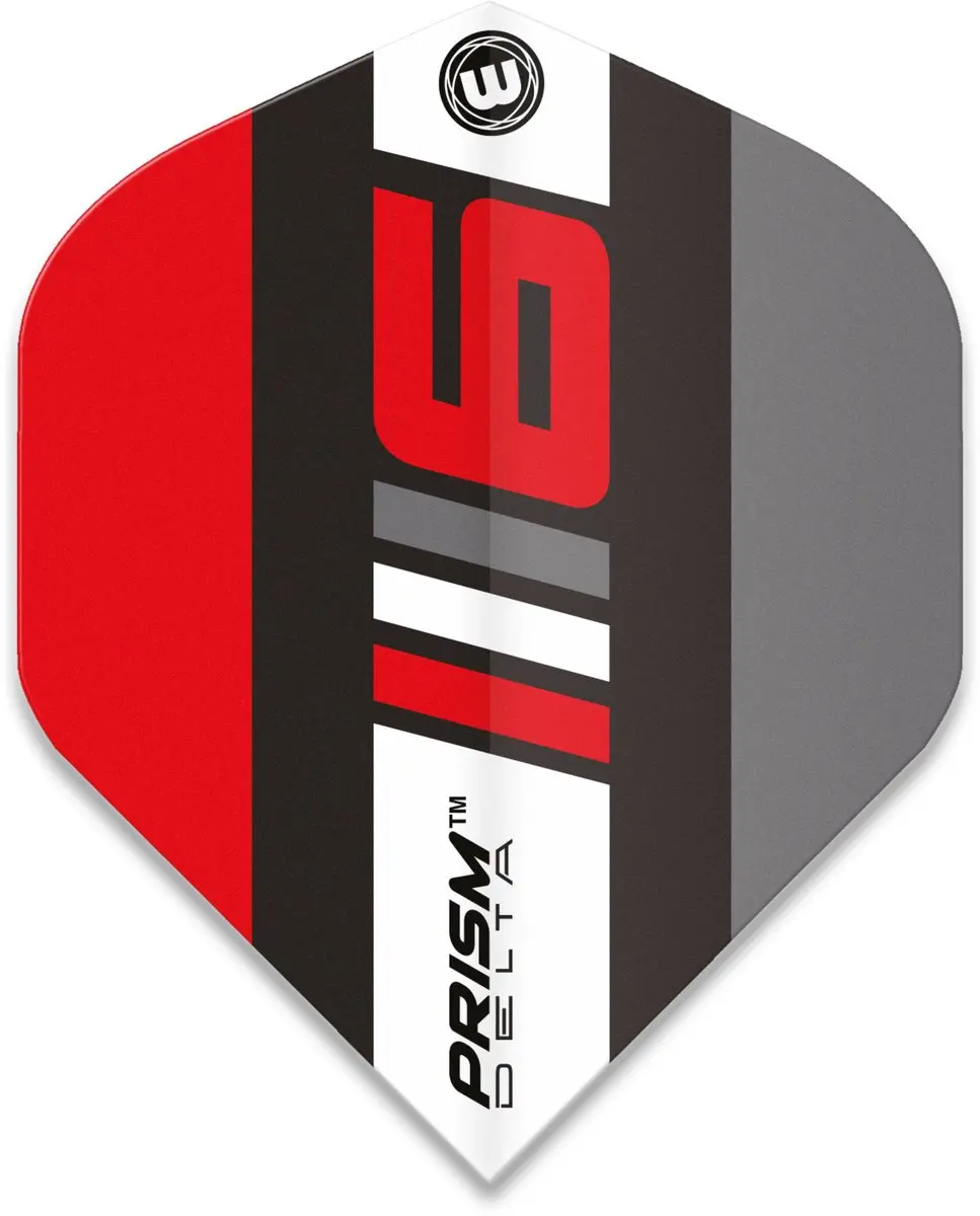 Winmau Prism Delta Extra Thick Blade 6 V2 Dart Flights - 3 Stuks - Zwart