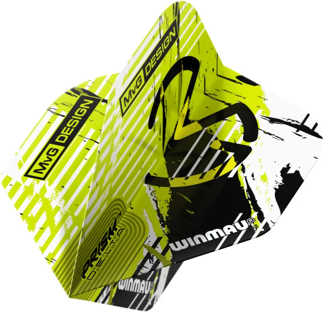 Winmau Prism Delta MVG Dart Flights - 3 Stuks - Groen/Wit/Zwart