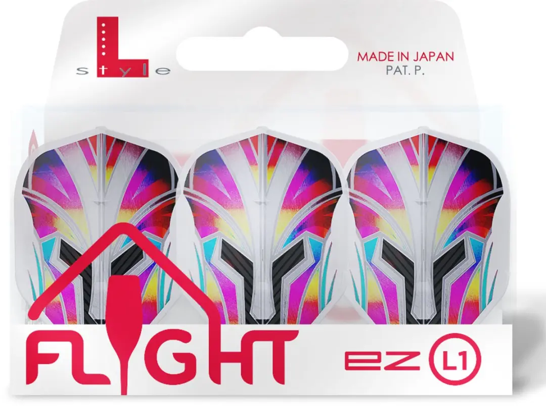 L-Style EZ L1 Prime Series Dart Flights FL1038 - 3 Stuks - Multi Kleur