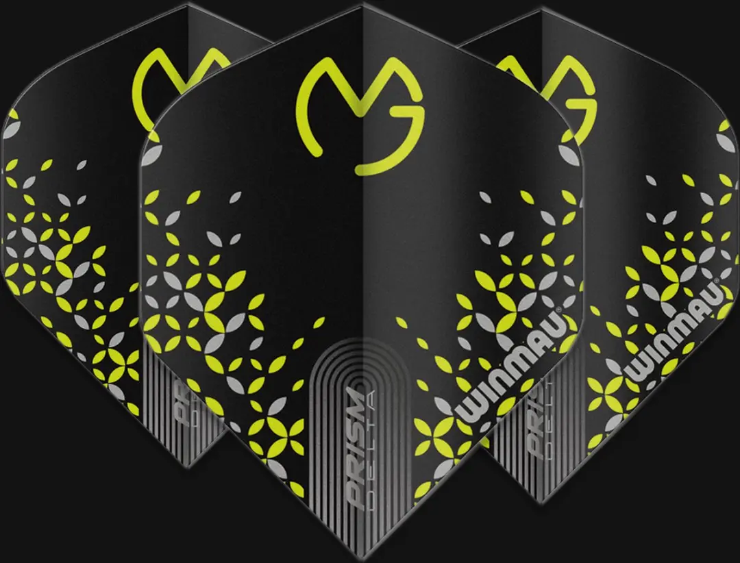 Winmau Michael van Gerwen Prism Flight Collection V2 Dart Flights - 3 Stuks - Groen/Zwart