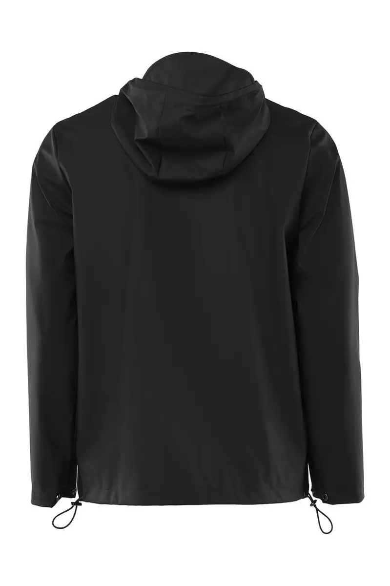 Rains Short Hooded Coat 1826 Regenjas - Zwart - XXS