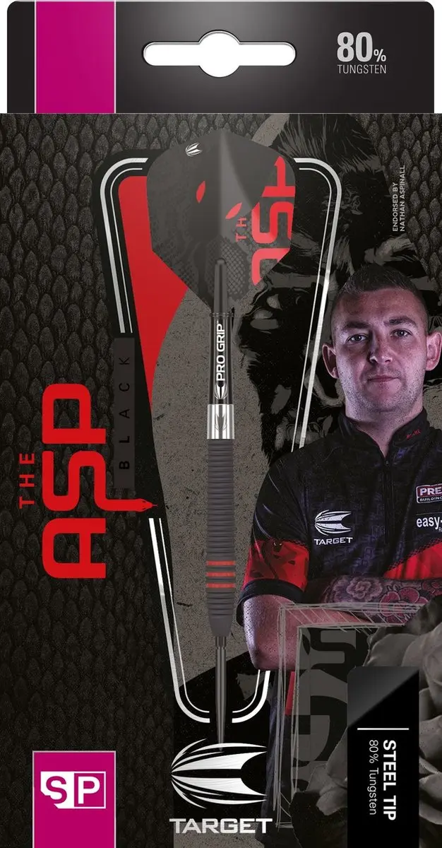Target Nathan Aspinall 80% Black Swiss Point Darts - 3 Stuks