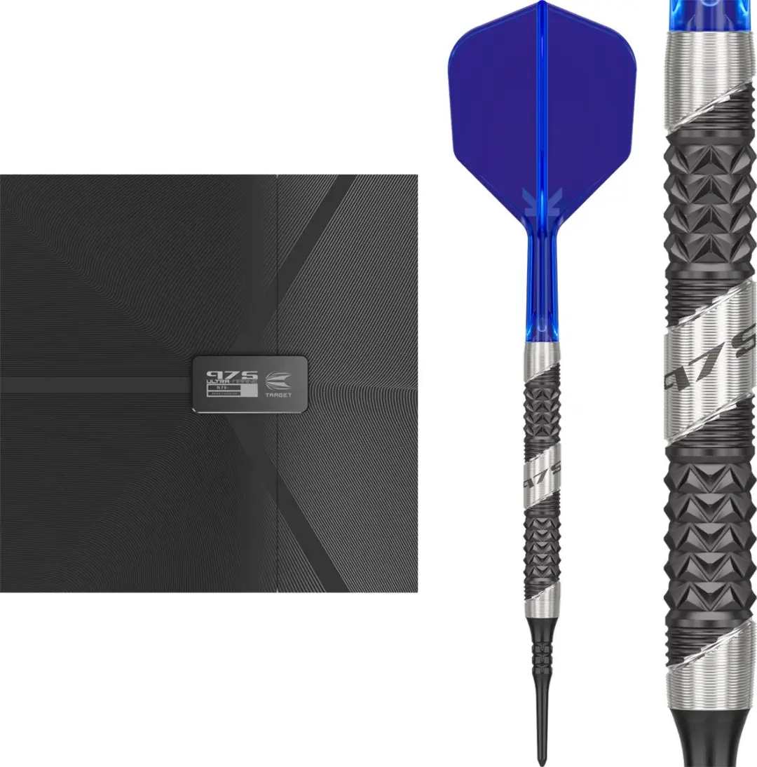Target 975 Ultra Marine Soft Tip Darts - Blauw/Zilver/Zwart - 3 Stuks