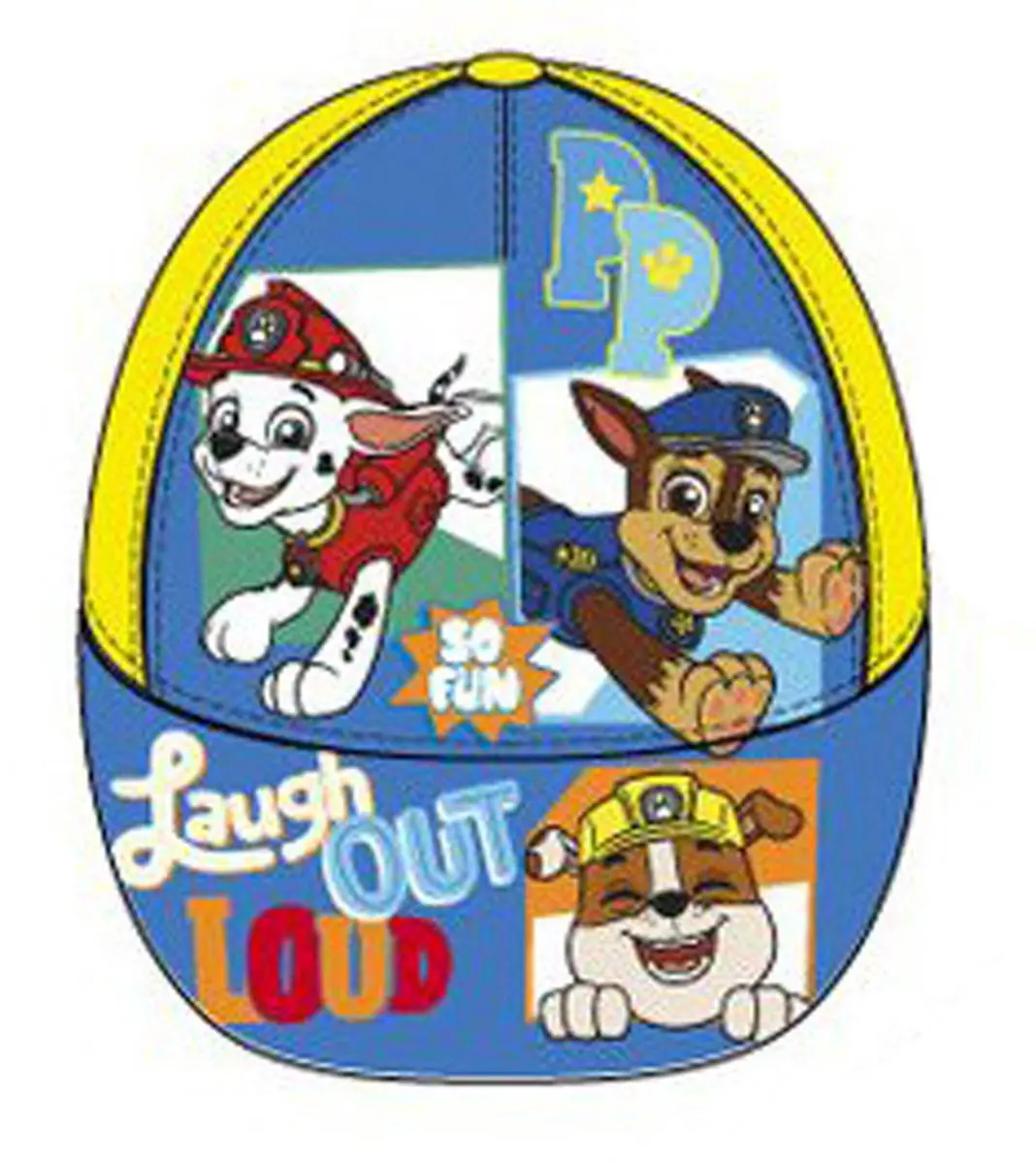PAW Patrol Lach Kinderhonkbalpet - 54 cm - Blauw/Geel