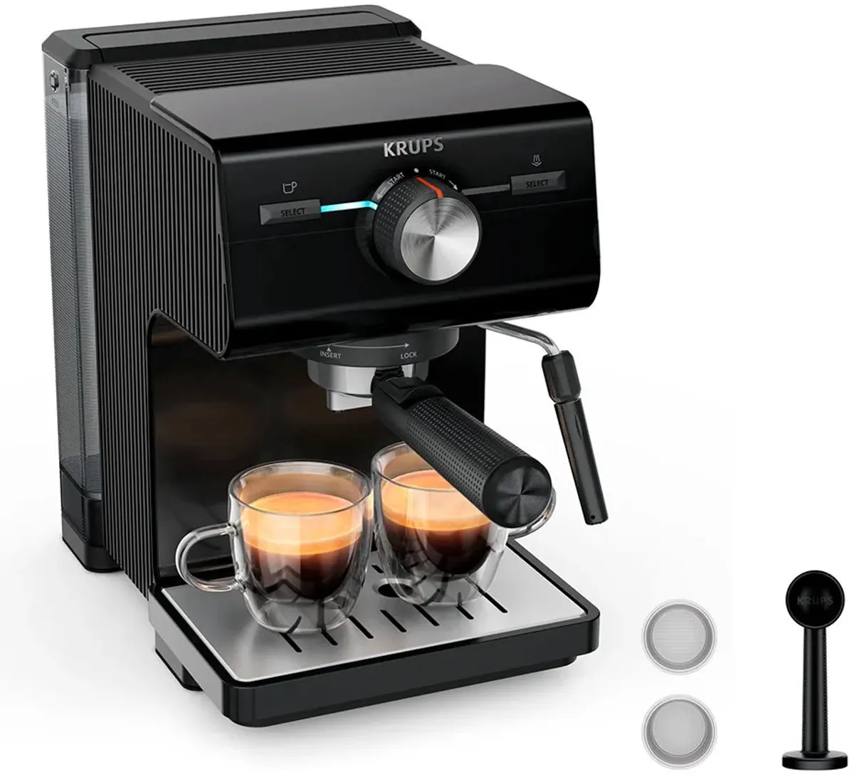 Krups XP381810 Authentic C50 Pistonmachine - 2L - Zwart