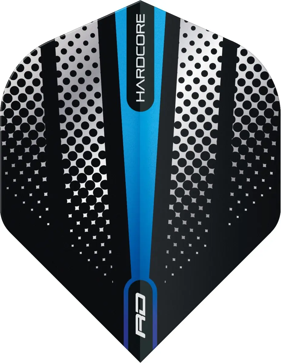 Red Dragon Hardcore Radical Blue Flash Dart Flights - 3 Stuks