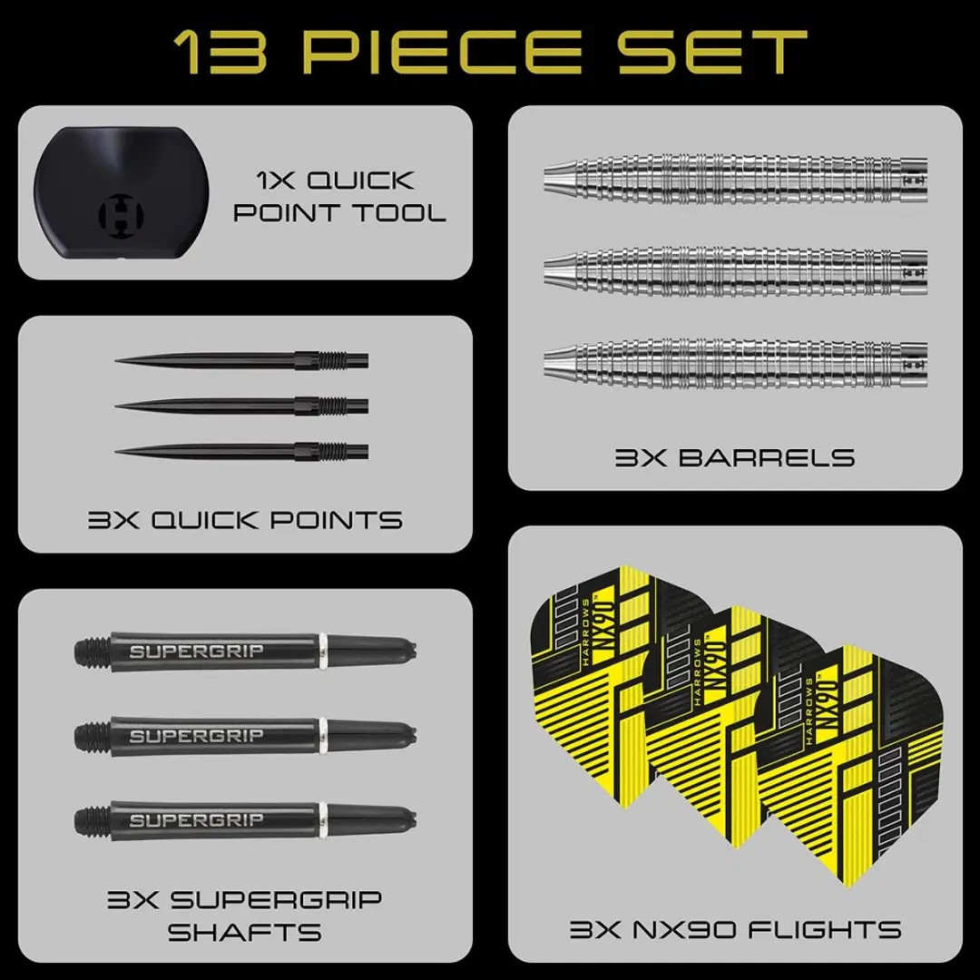 Harrows NX90 Quick Point 24gr - 3 Stuks