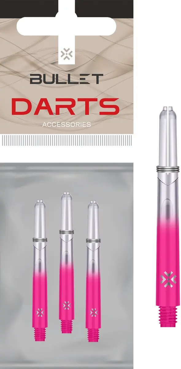 Bullet Shafts 48mm Pink Clear - 3 Stuks