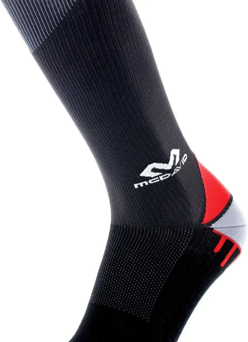 McDavid Active Elite Compressiesokken - Zwart/Rood 42-44 - afbeelding 6 van 6