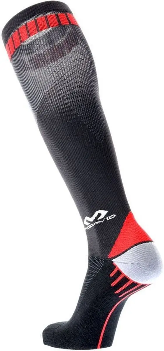 McDavid Active Elite Compressiesokken - Zwart/Rood 42-44