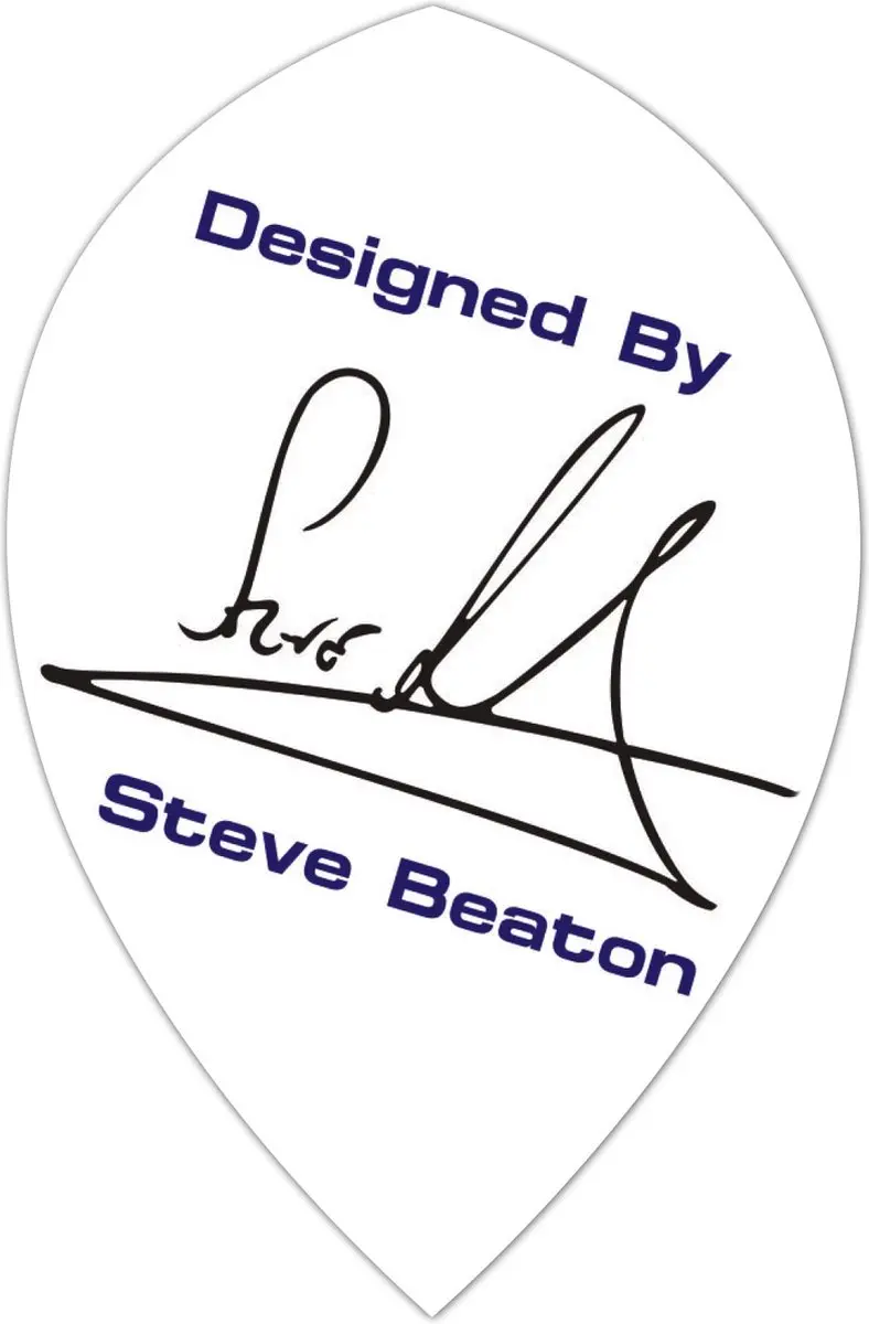 Winmau Steve Beaton Pear White Dart Flights - 3 Stuks