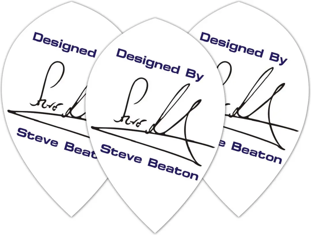 Winmau Steve Beaton Pear White Dart Flights - 3 Stuks
