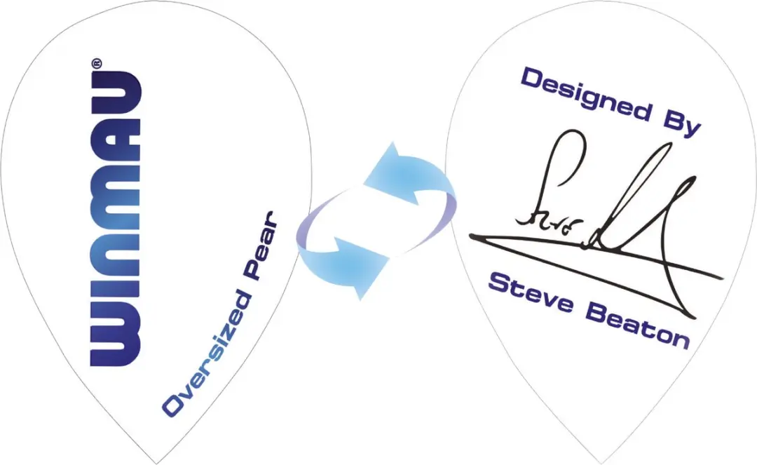 Winmau Steve Beaton Pear White Dart Flights