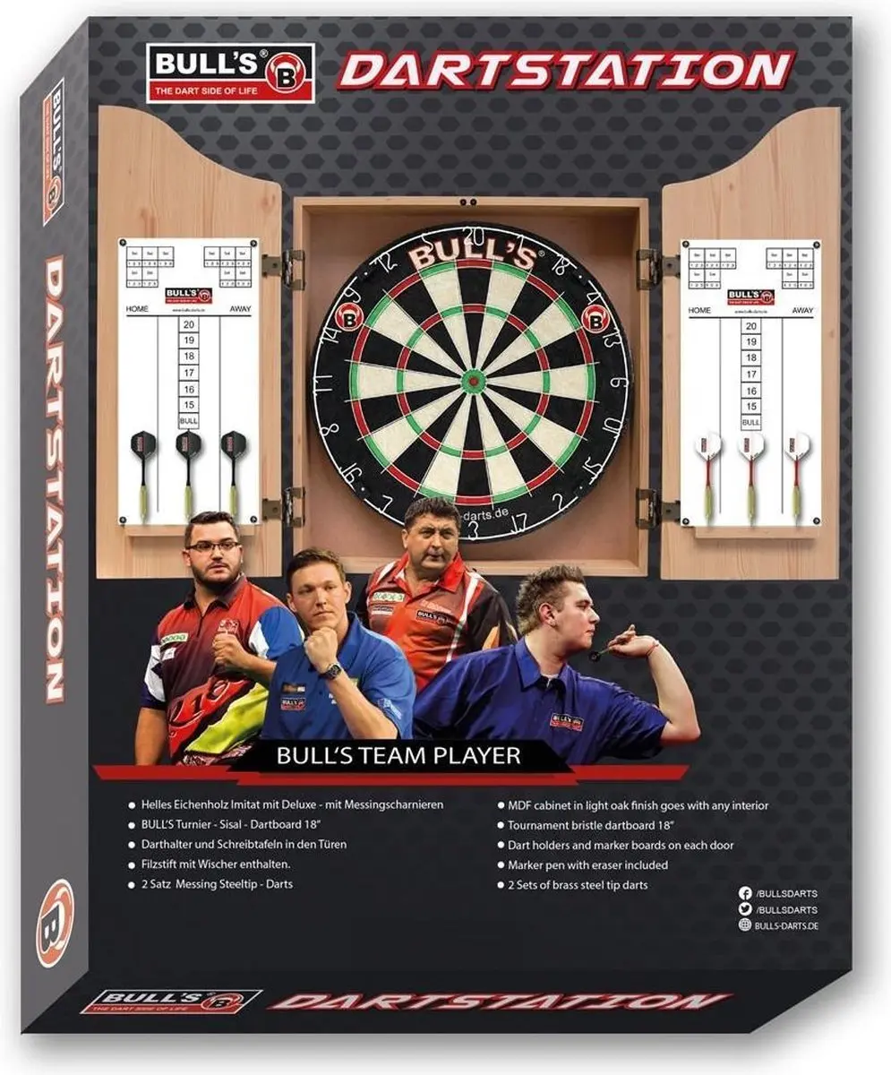 Bull's Dartcabinet Classic 7-delig - Multicolor