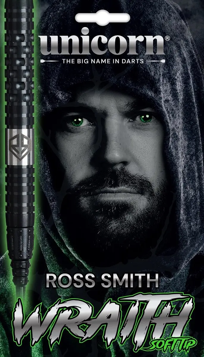 Unicorn Wraith Ross Smith 90% Darts - 3 Stuks - Groen/Zilver/Zwart