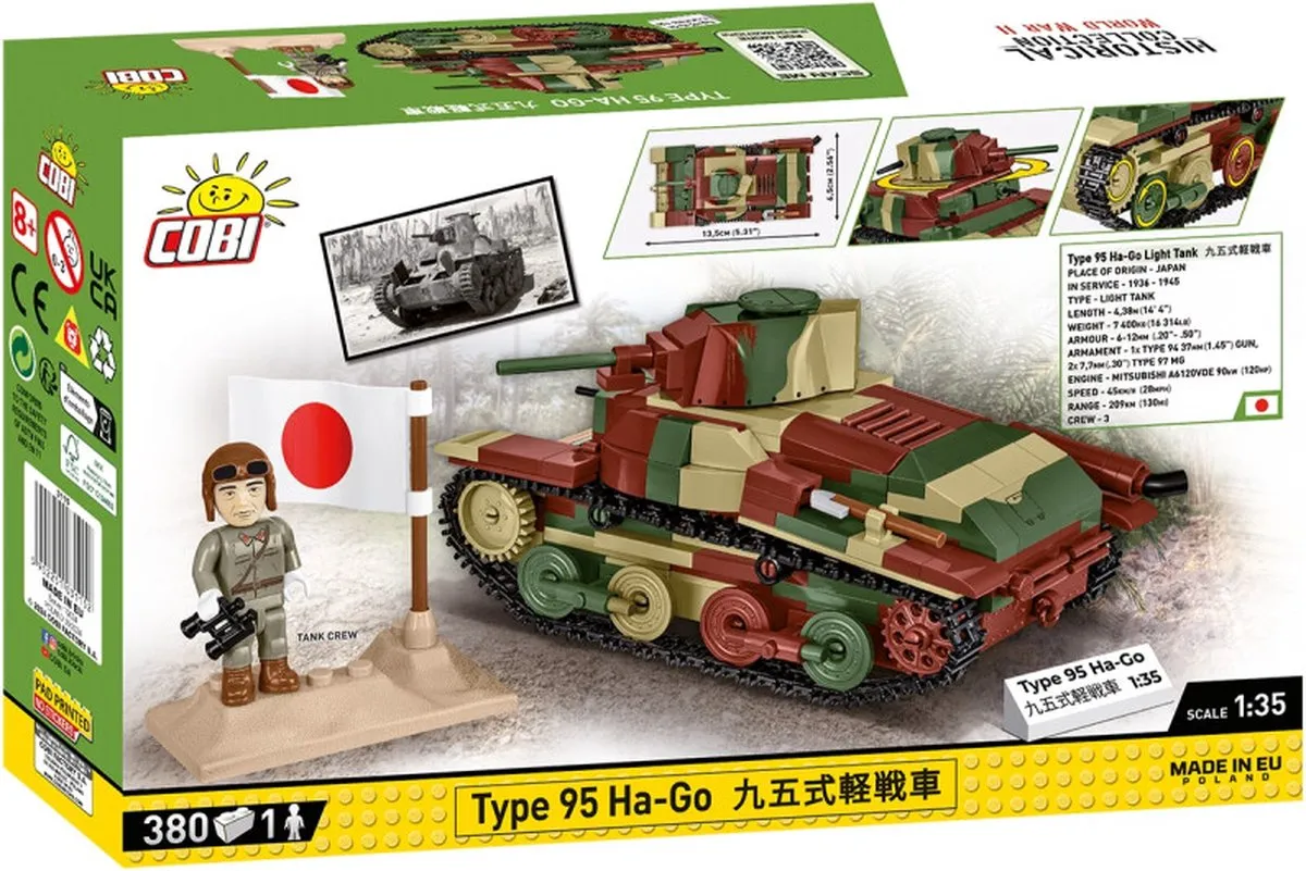 Cobi Type 95 Ha-Go Japanse Tank COBI-3115 - 380 Onderdelen - Meerkleurig
