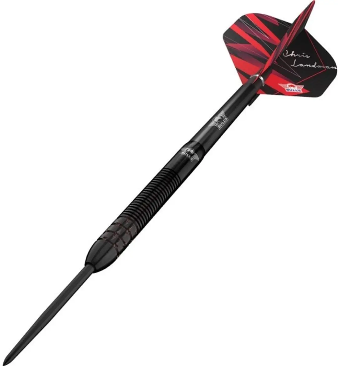 Bull's Chris Landman E2 Dartpijlen - 3 Stuks - Zwart/Rood - afbeelding 6 van 6