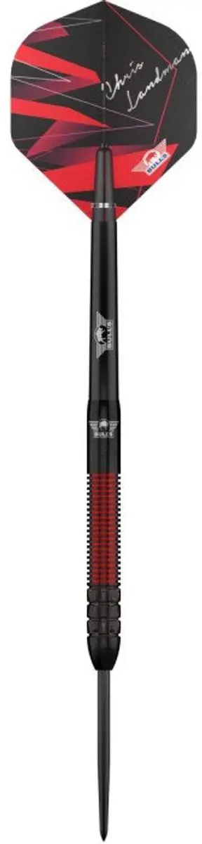 Bull's Chris Landman E2 Dartpijlen - 3 Stuks - Zwart/Rood