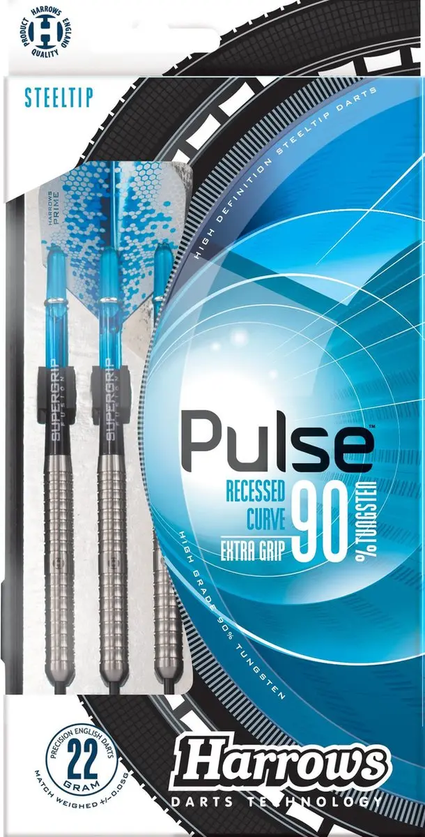 Harrows PULSE 90% Tungsten 23gr - Blauw - 3 Stuks