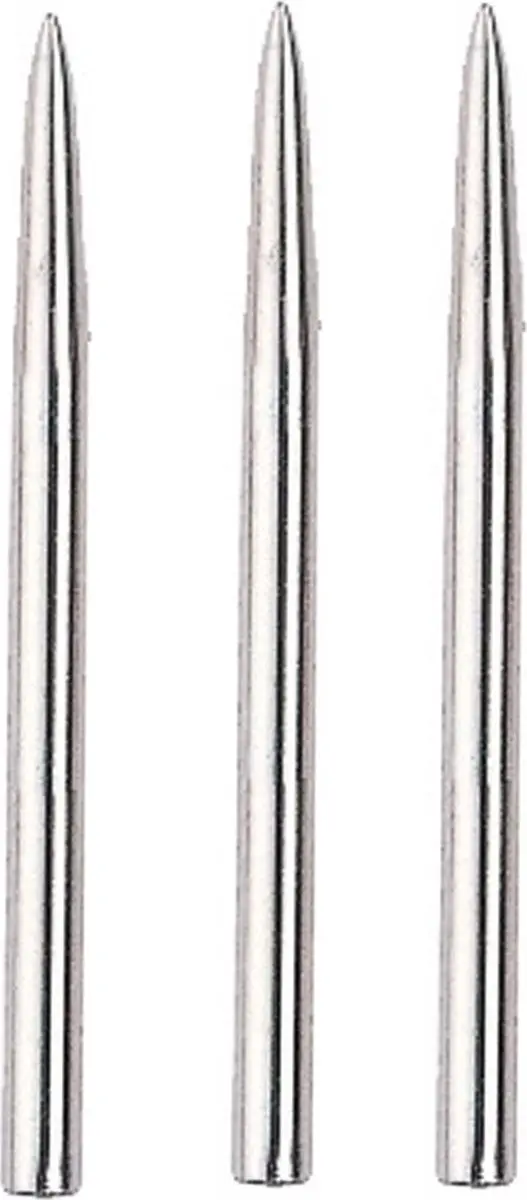 Bull's Steel Dart Grip Points BU-57600-34S - 3 Stuks - Zilver