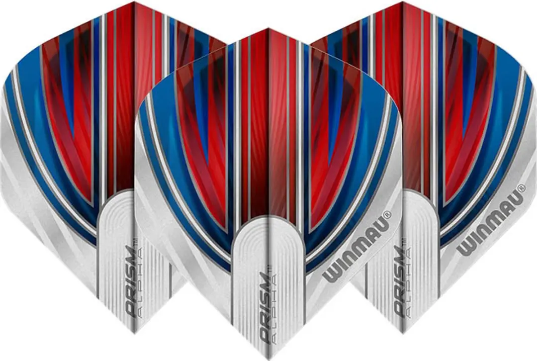 Winmau Prism Alpha Gurney Dart Flights 3 Stuks - Blauw/Rood/Wit