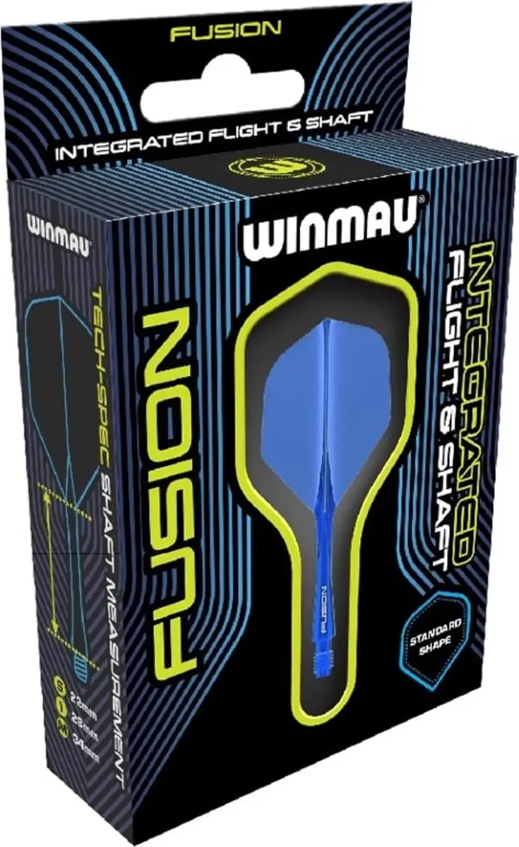 Winmau Fusion Azure Blue Dart Flights - 3 Stuks