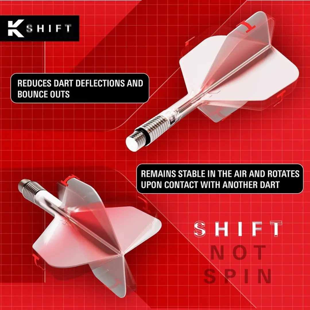 Target K-Shift Black NO6 Dart Flights - 3 Stuks