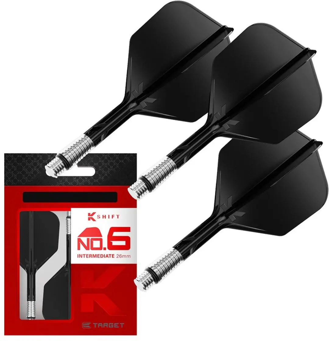 Target K-Shift Black NO6 Dart Flights