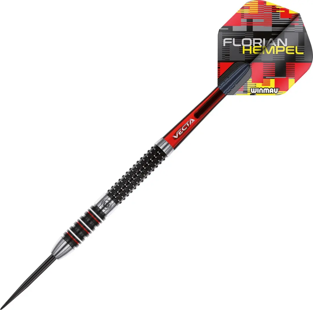 Winmau Florian Hempel 90% Dartpijlen - 3 Stuks - Zwart/Rood