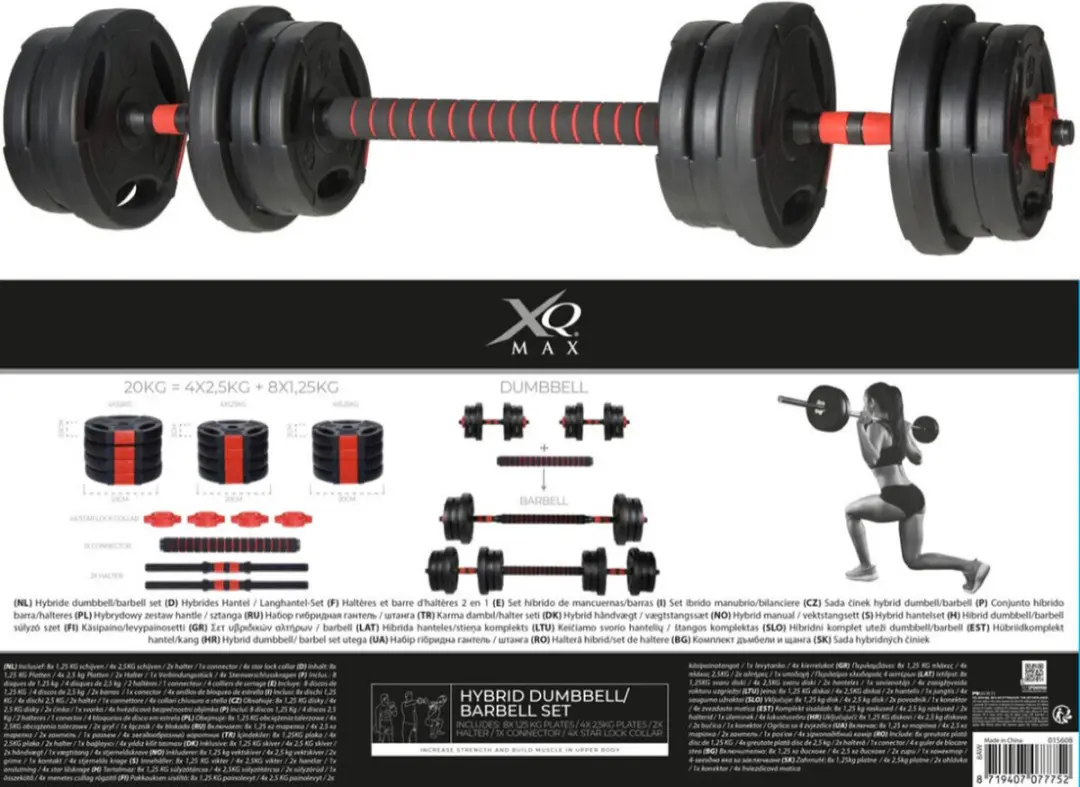 XQMax Halterset 3-in-1 20kg