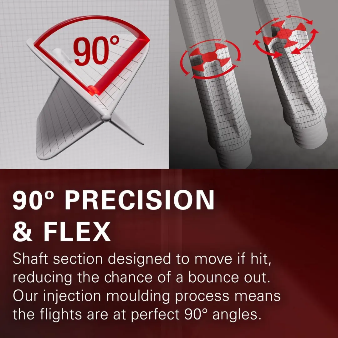 Target K-Flex Red NO6 Dart Flights Medium