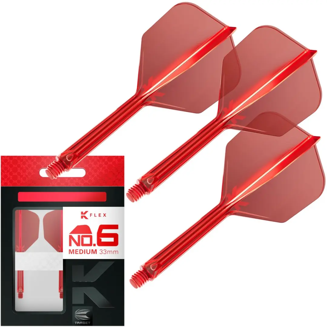 Target K-Flex Red NO6 Dart Flights Medium