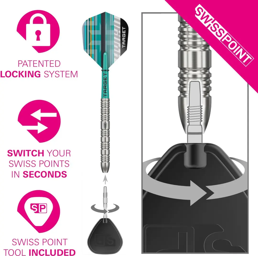 Target Darts Hydro Steel Tip Dartset 23G Barrel 02 - 90% Tungsten