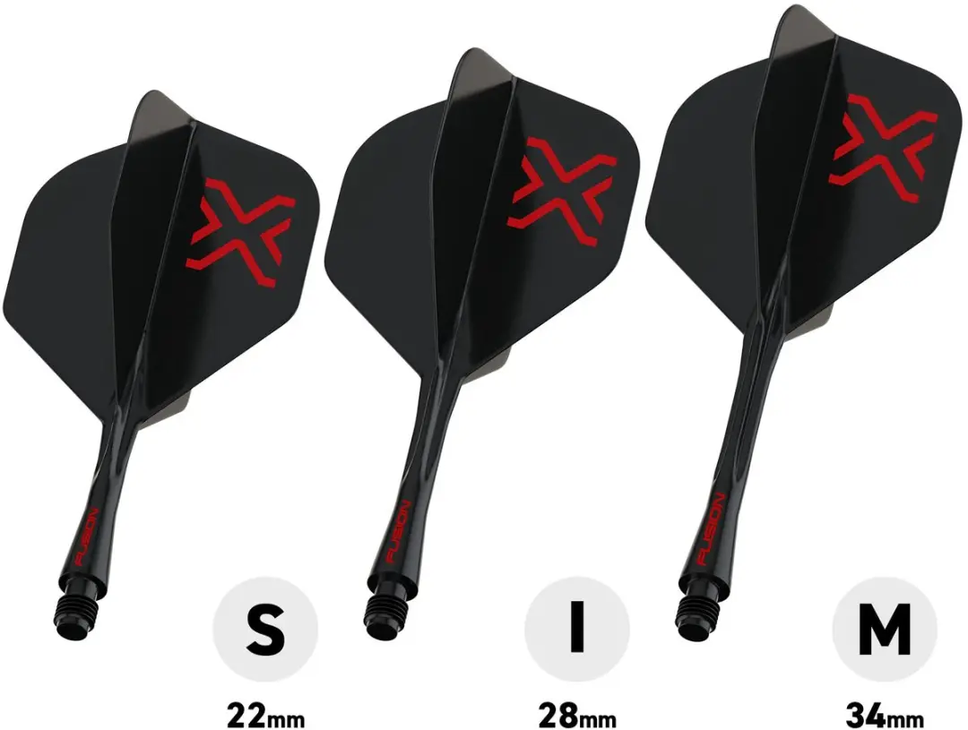 Winmau Fusion Blade X Dart Flights - 3 Stuks - Rood/Zwart