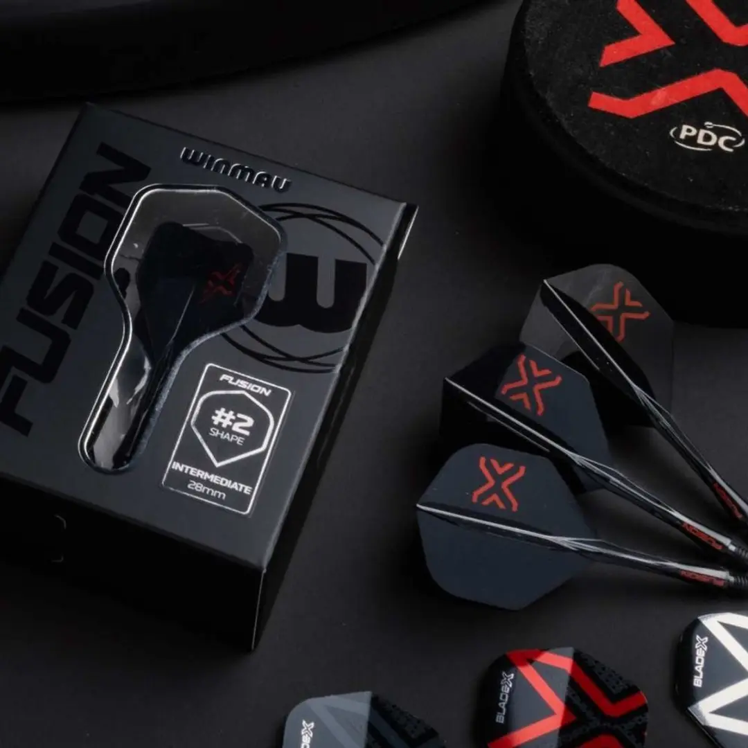 Winmau Fusion Blade X Dart Flights - 3 Stuks - Rood/Zwart