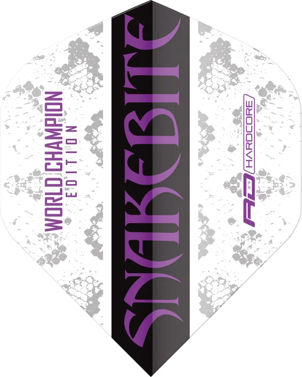 Red Dragon Peter Wright Snakebite Witte Dart Flights TF6496 - 3 Stuks