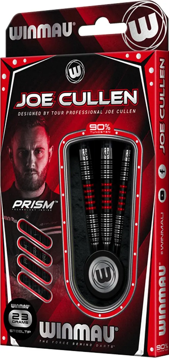 Winmau Joe Cullen 90% Dartpijlen - 3 Stuks - Zwart