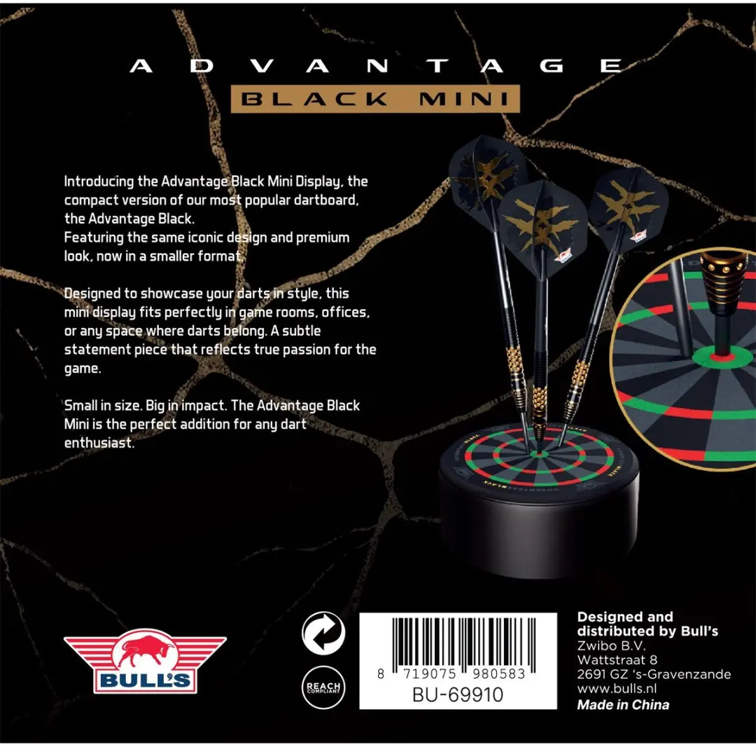 Bull's Advantage Black BU-69910 Dartdock - 3 Stuks