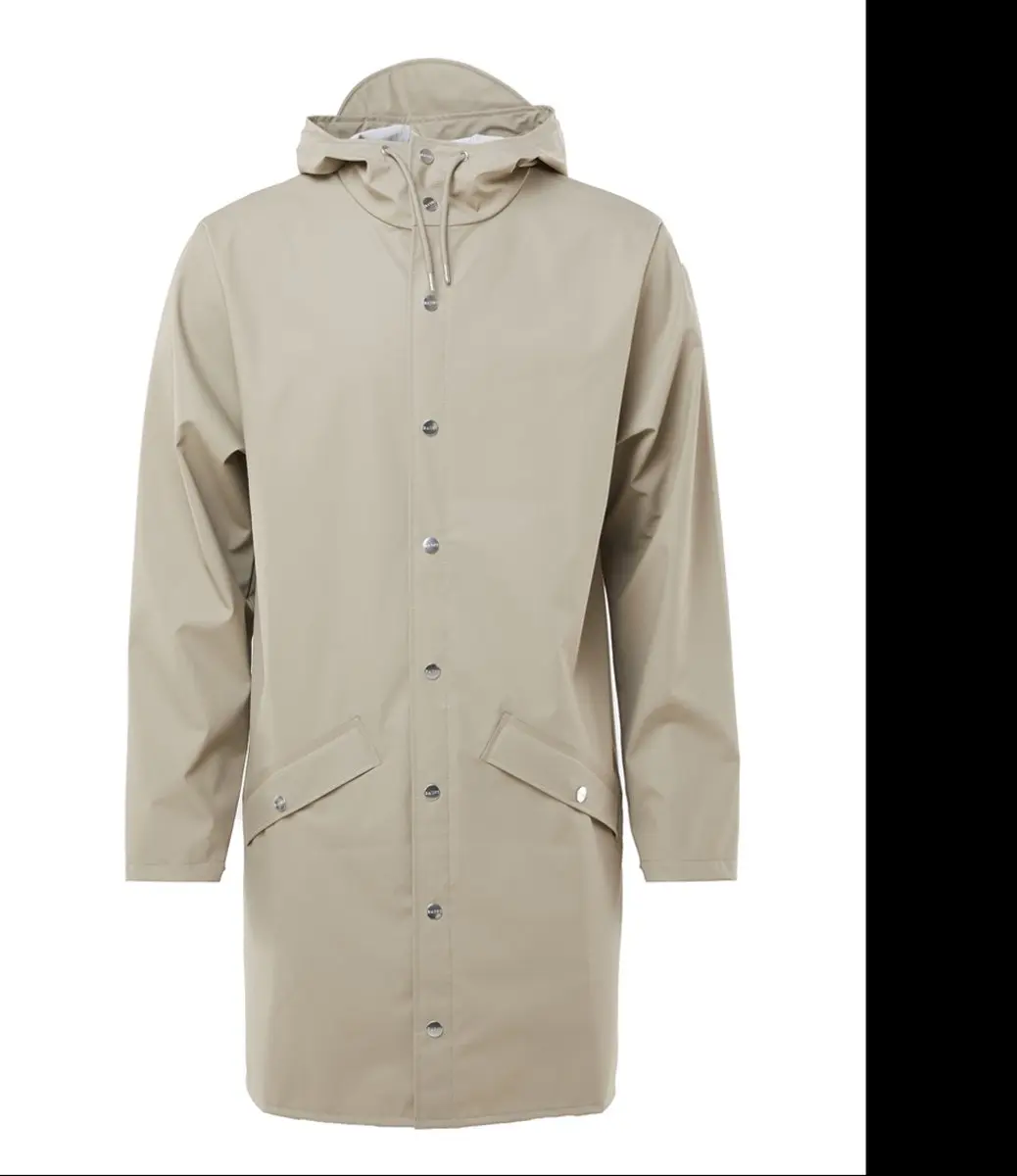 Rains Long Jacket 1202 Regenjas - Zand